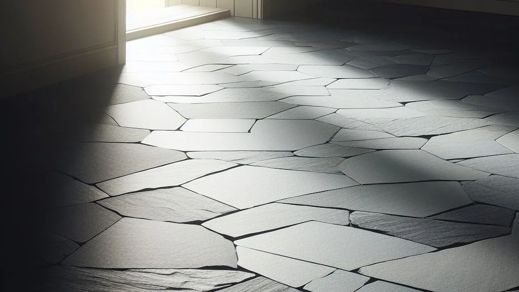 slate flooring for a classic modern look.