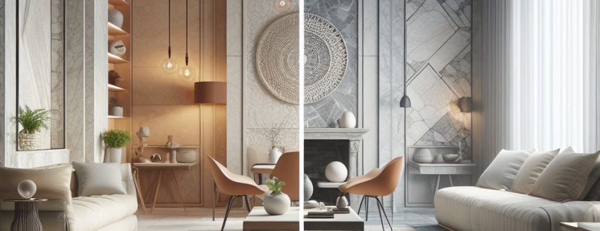 Comparison between homes with Natural Stone interior and Ceramic interior